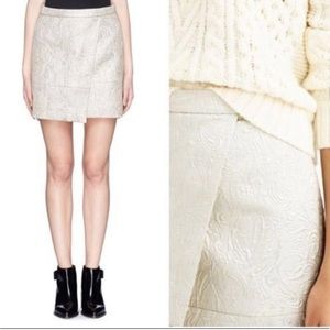 J. Crew Origami Metallic Gold Matelasse Wrap Skirt - Size 10